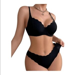 RoseSeek Elegant Black Women Intimate Set